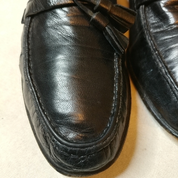 Mario Bruni Men's 9 D Black Leather Tassel Loafe - Picture 6 of 8
